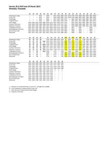 Service 29 & X29 from 29 March 2015 Weekday Timetable Silverknowes Shops Crewe Toll Stockbridge