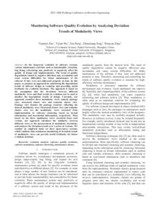 Monitoring Software Quality Evolution by Analyzing Deviation Trends of Modularity Views