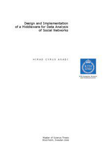 Design and Implementation of a Middleware for Data Analysis of Social Networks