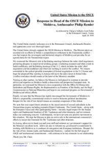 Politics of Transnistria / United States Mission to the Organization for Security and Cooperation in Europe / Philip Remler / Ernest Vardanean / Transnistria / Organization for Security and Co-operation in Europe / Ilie Cazac / Moldova / Europe / Landlocked countries