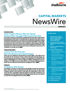 CAPITAL MARKETS  NewsWire WINTER[removed]FEATURED ARTICLE