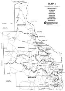 PAPUA NEW GUINEA  MAP 1 Showing Electoral Divisions of:  CAPRICORNIA