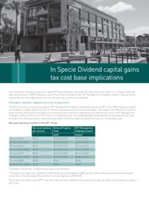 Dividend / Income tax / Trust law / Security / Law / GPT Group / Capital gains tax