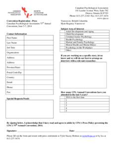 Microsoft Word - ConventionPressRegistrationForm2014