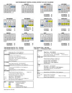 EAST IRONDEQUOIT CENTRAL SCHOOL DISTRICT[removed]CALENDAR M[removed]