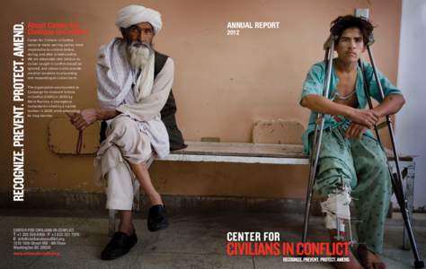 About Center for Civilians in Conflict Annual Report 2012