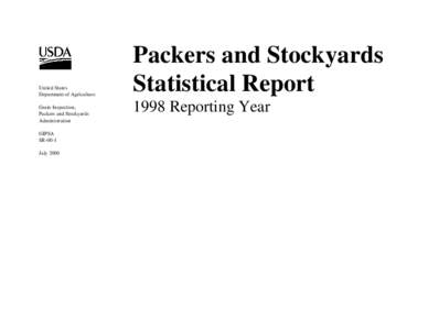 United States Department of Agriculture Grain Inspection, Packers and Stockyards Administration GIPSA