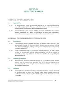 ARTICLE 4 NONCONFORMITIES SECTION[removed]