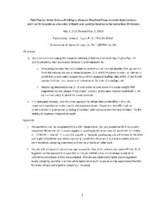 Field Plan for Water-Column Profiling to Measure Dissolved-Phase Aromatic Hydrocarbons and Free Oil Droplets as a Function of Depth and Location Relative to the Subsurface Oil Release May 3,2010 (Revised May 7, 201O) Pre