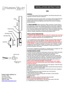 450 GENERAL 1. To ensure the success of the fixture installation, the following instructions and diagram(s) should be read and understood.  Glass