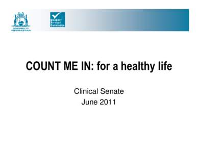 Count Me In: for a healthy life