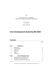 2005  THE LEGISLATIVE ASSEMBLY FOR THE AUSTRALIAN CAPITAL TERRITORY (As presented) (Mr Zed Seselja)