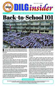 VOL.4 - NOJulyA publication of the Public Affairs and Communication Service on DILG LG Sector News Back-to-School 101