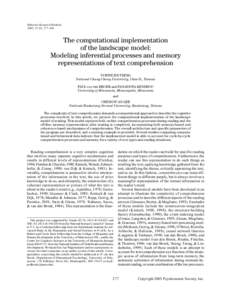 Mental processes / Computational neuroscience / Neural networks / Cognitive architecture / Working memory / Connectionism / ACT-R / Artificial neuron / Recall / Mind / Cognitive science / Ethology