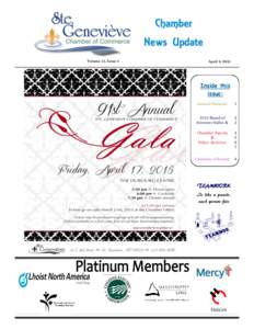 Chamber News Update Volume 15, Issue 4 April 3, 2015