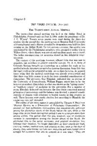 Chapter 5 THE THIRD DECADE: [removed]THE TWENTY-FIRST ANNUAL MEETING The twenty-first annual meeting was held at the Aldine Hotel in Philadelphia, Pennsylvania on June 2, 1904, under the presidency of Dr.