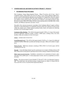 I.  CORNHUSKER SQUARE REDEVELOPMENT PROJECT - PHASE II 1.  Revitalization Project Description