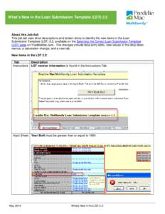 What’s New in the Loan Submission Template (LST) 2.2