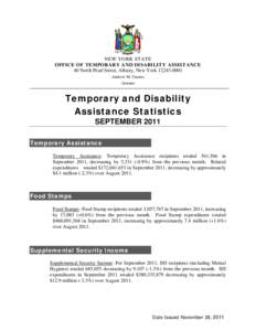 NEW YORK STATE OFFICE OF TEMPORARY AND DISABILITY ASSISTANCE 40 North Pearl Street, Albany, New York[removed]Andrew M. Cuomo Governor