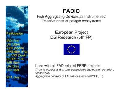 Acoustic tag / Sonar / Acoustics / Technology / Water / Zoology / Ichthyology / Fisheries science / Fish aggregating device