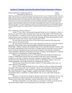 Southern Campaign American Revolution Pension Statements & Rosters Pension application of John Jones S31174 Transcribed by Will Graves f25VA[removed]