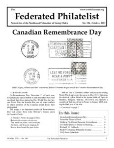 The  www.nwfedstamps.org Federated Philatelist Newsletter of the Northwest Federation of Stamp Clubs