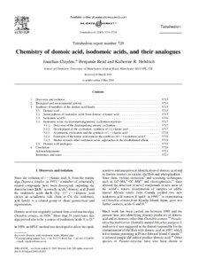 Domoic acid / Neurotoxins / Kainic acid / Organolithium reagent / Acetic acid / Endiandric acid C / Chemistry / Amino acids / Pyrrolidines