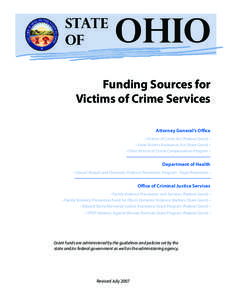 STATE OF OHIO  Funding Sources for