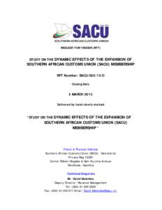 Microsoft Word - Study advert Dynamic effect of SACU expansion final.doc