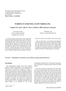 Proceedings of the 8th International Symposium on Experimental and Computational Aerothermodynamics of Internal Flows Lyon, July[removed]Paper reference : ISAIF8-008