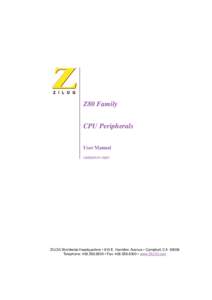 Z80 Family CPU Peripherals User Manual