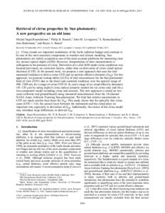 Electromagnetic spectrum / Optics / Spectroscopy / Cirrus cloud / AERONET / Light / Visibility / Infrared / Photometer / Electromagnetic radiation / Physics / Atmospheric sciences