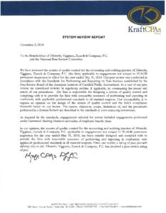 KraftCPAs PLLC SYSTEM REVIEW REPORT November 5, 2014