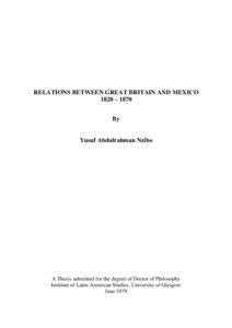 RELATIONS BETWEEN GREAT BRITAIN AND MEXICO