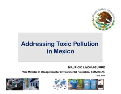 Addressing Toxic Pollution in Mexico MAURICIO LIMÓN AGUIRRE Vice Minister of Management for Environmental Protection, SEMARNAT. July 2012
