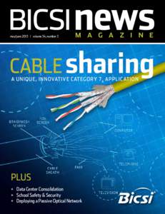 BICSI news may/june 2013 l volume 34, number 3 M a g a z i n e  Cable sharing