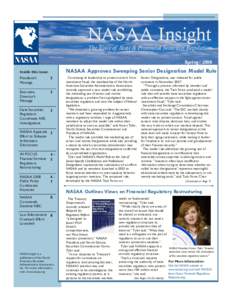 NASAA Insight The Voice of State & Provincial Securities Regulation 2006 SpringFall, / 2008