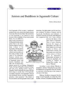 Orissa Review * July[removed]Jainism and Buddhism in Jagannath Culture