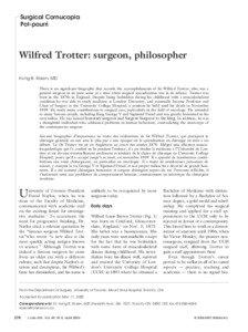 Wilfred Trotter / Computer assisted surgery / Ernest Jones / Sigmund Freud / Royal College of Surgeons of England / Robotic surgery / Medicine / Health / Neurosurgeons