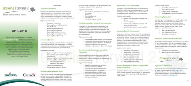 Government / Agroecology / Organic farming / Sustainable agriculture / Agriculture and Agri-Food Canada / Agriculture in Canada / Agriculture / Agricultural economics / Land management