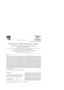 Mutation Research[removed]–100  Bystander effects in radiation-induced genomic instability William F. Morgan a,∗ , Andreas Hartmann b , Charles L. Limoli c , Shruti Nagar a , Brian Ponnaiya d a