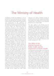 The Ministry of Health supervision and control of infectious diseases to scientific divisions and health institutions demanded a