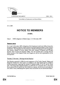 [removed]EUROPEAN PARLIAMENT Committee on Employment and Social Affairs[removed]