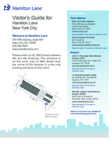 Getting Here  Visitor’s Guide for Train Station