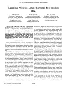 Learning Minimal Latent Directed Information Trees