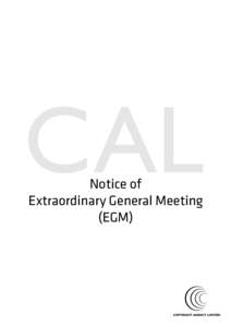 Notice of Extraordinary General Meeting (EGM) 9 April 2010 Dear member