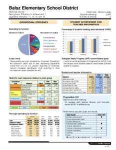 Balsz Elementary School District Maricopa County Peer groups: Efficiency 9, Achievement 7 Legislative district(s): 11, 14, 15, and 16  District size: Medium-Large