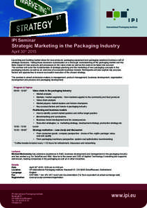 Industrial design / Packaging / Marketing strategy / Tetra Pak / Benchmarking / Technology / Business / Industrial engineering