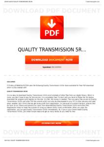 BOOKS ABOUT QUALITY TRANSMISSION 5R55N  Cityhalllosangeles.com QUALITY TRANSMISSION 5R...
