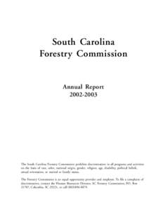 South Carolina Forestry Commission Annual Report[removed]